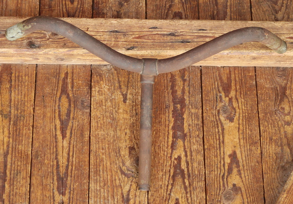 Fahrradlenker mit Vorbau, passend für sportliches Tourenrad 20er J., verchromt, gebr. 