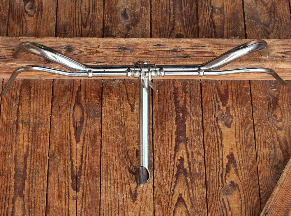 Fahrradlenker ITM für Tourenrad, original 90er Jahre, verchromt, für Gestängebremse vorn und hinten, NOS 