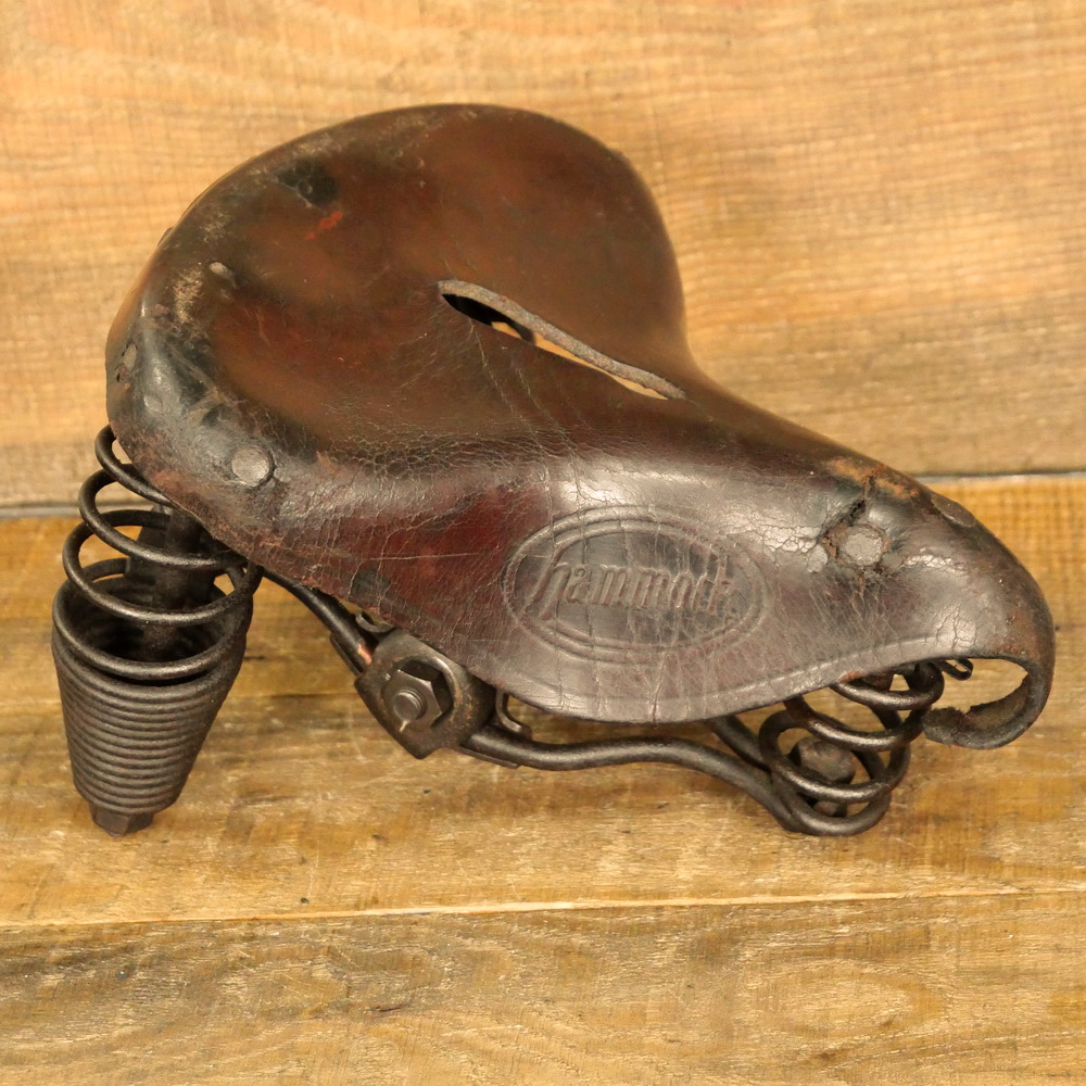 Sattel, Damen, HAMMOCK, 20er/30er J., für Tourenrad, Leder braun, gebr. 