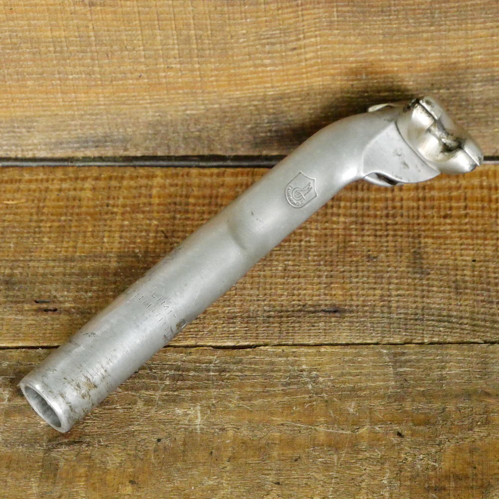 Sattelstütze/Patentstütze CAMPAGNOLO, Aero-Form für Rennrad 80er/90er J., Alu poliert, Durchmesser 27,2 mm, gebr. 