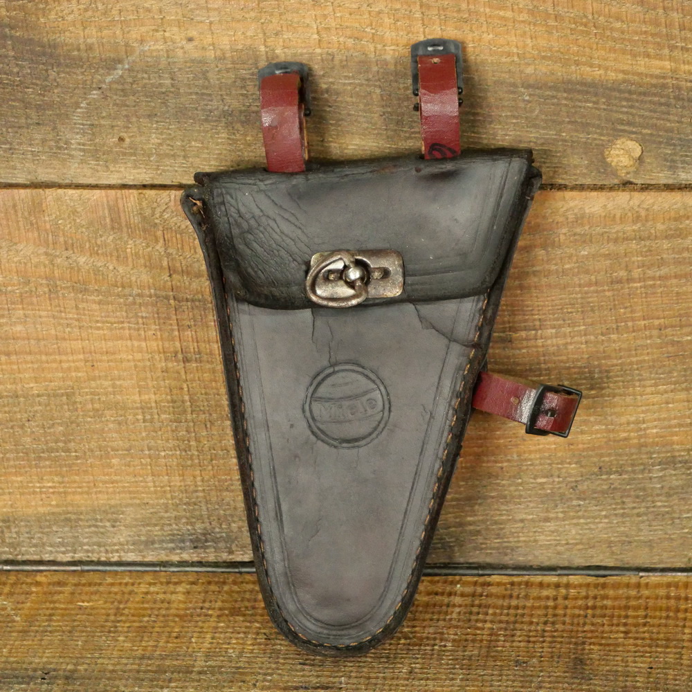 Werkzeugtasche MIELE für Herrenrad, Echtleder, dunkelbraun, original 30er Jahre, gebraucht 