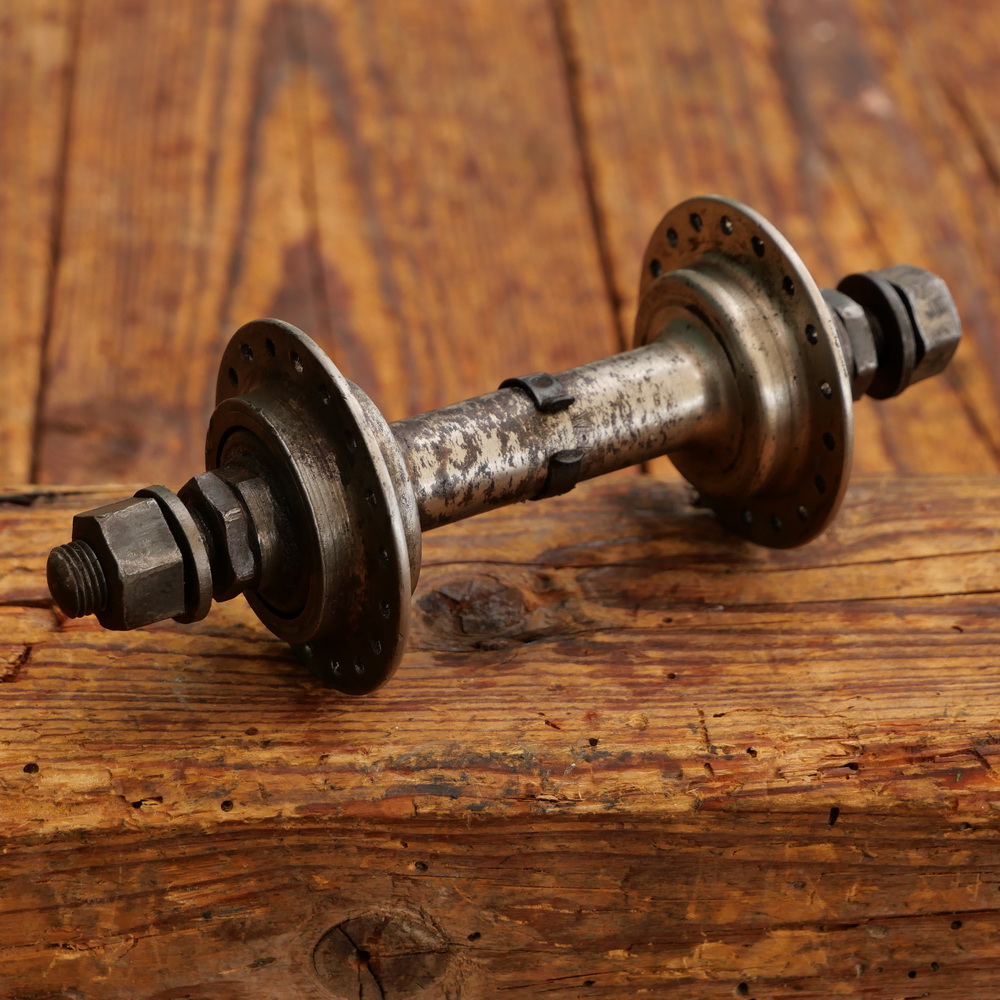 Nabe Vorderrad Fahrrad NEW ASPER, 20er J., vernickelt, gebraucht 