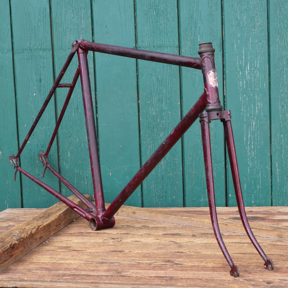Fahrradrahmen SUPER, Herrenausführung für Profi-Rennrad, 27/28 Zoll, Frankreich 1930er-50er J., gebr. 
