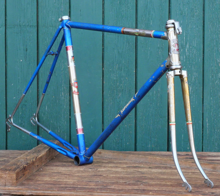 Fahrradrahmen RABENEICK Modell Campagnolo, Herrenausführung für Profi-Rennrad, 27/28 Zoll, 1950er/60er J., gebr. 