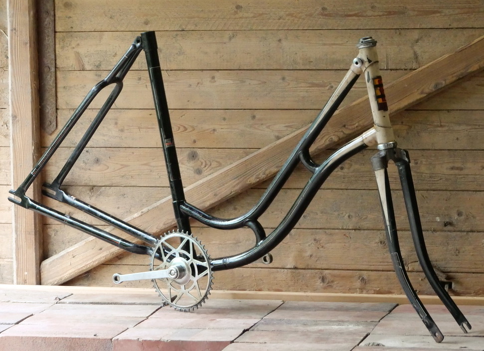 Fahrradrahmen BADENIA, Damenausführung für Ballonrad, 26 Zoll, frühe 30er J., gebr. 