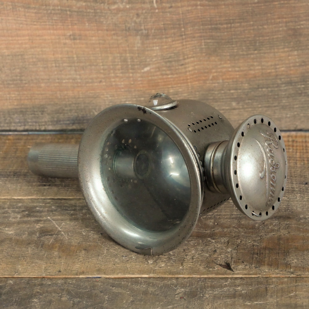 Kerzenlampe RADSONNE, für Fahrrad, orig. 1910er/20er J., vernickelt, gebr. 
