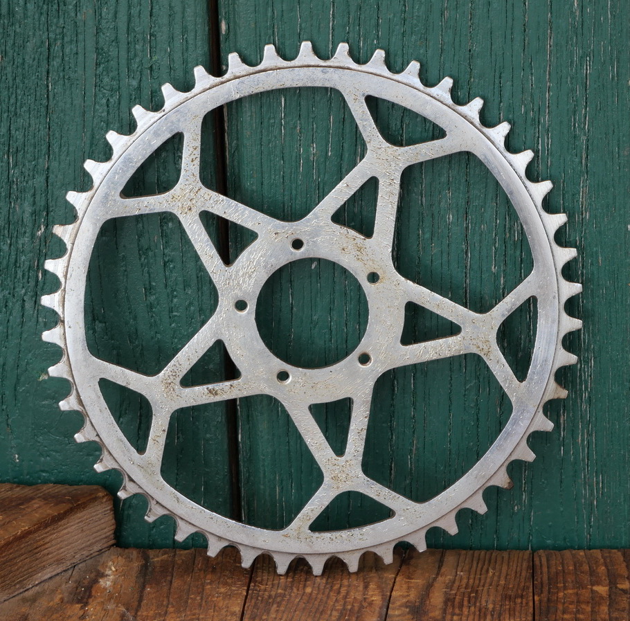 Kettenblatt MIELE, für Sportrad, 50er J., 1/2 Zoll, verchromt, 46 Zähne, gebr. 