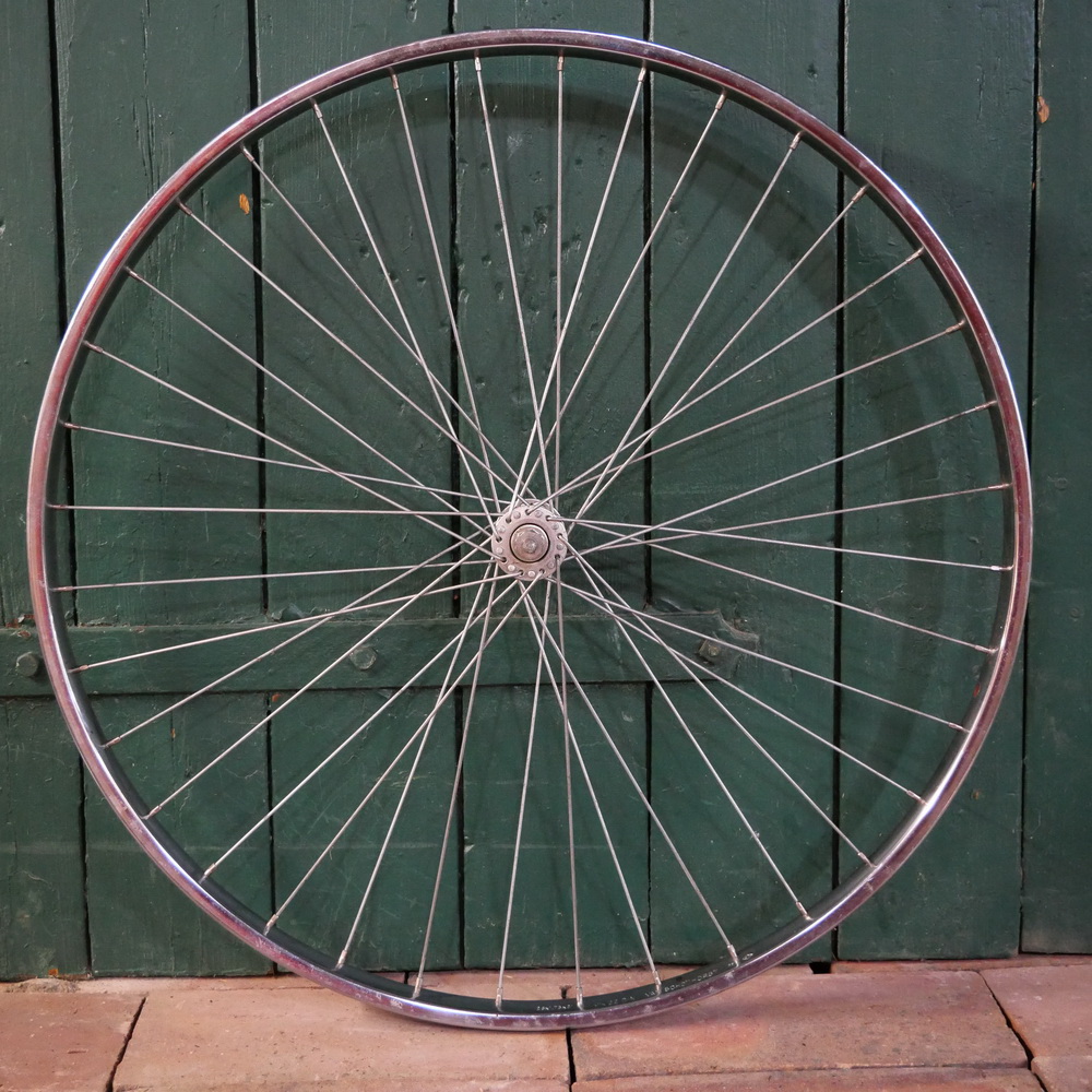 Vorderrad VAN SCHOTHORST, 26 Zoll (559), Stahl verchromt, für Drahtreifen, WECO Nabe, NOS 