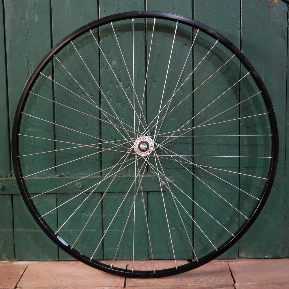 Vorderrad, 28 Zoll (622), für Sportrad, GRÜNERT Alu-Felge schwarz, Alu-Nabe, NOS 