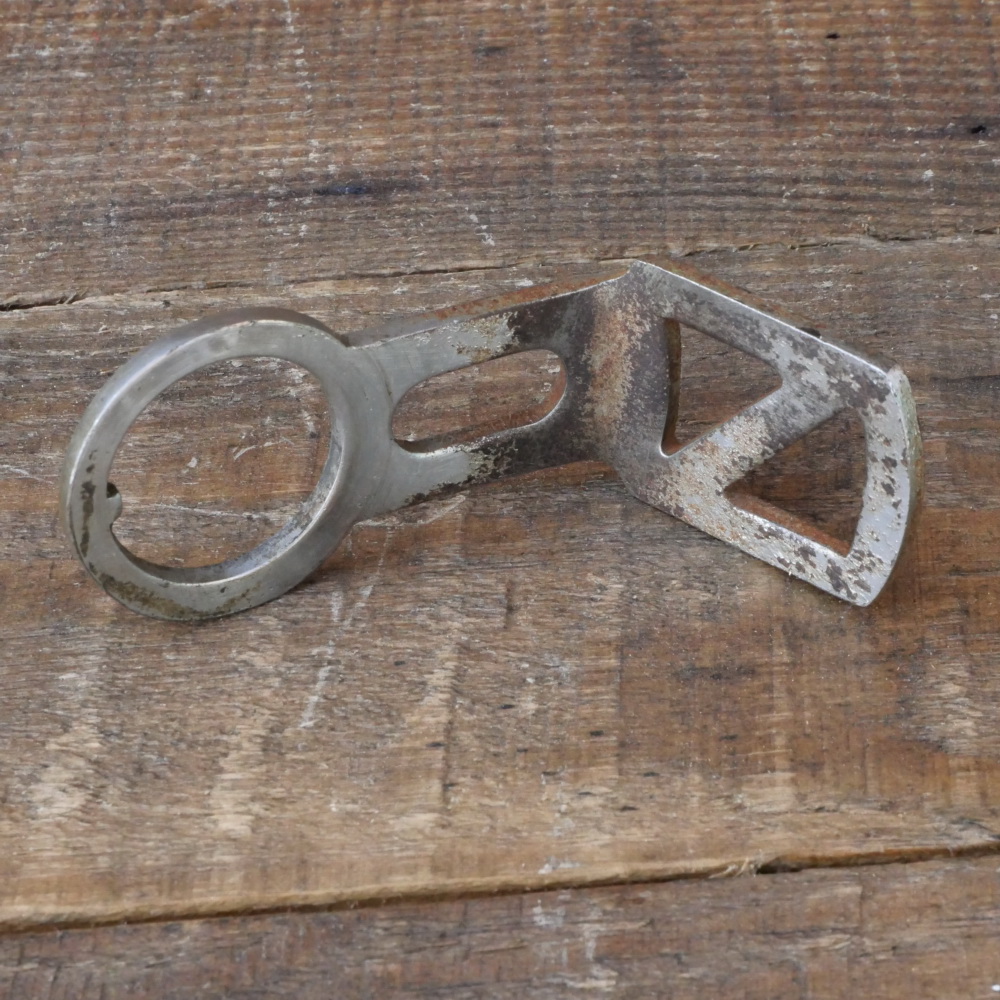 Carbidlaternenhalter/Winkelhalter, verchromt, orig. 1920er - 30er J., gebr. 