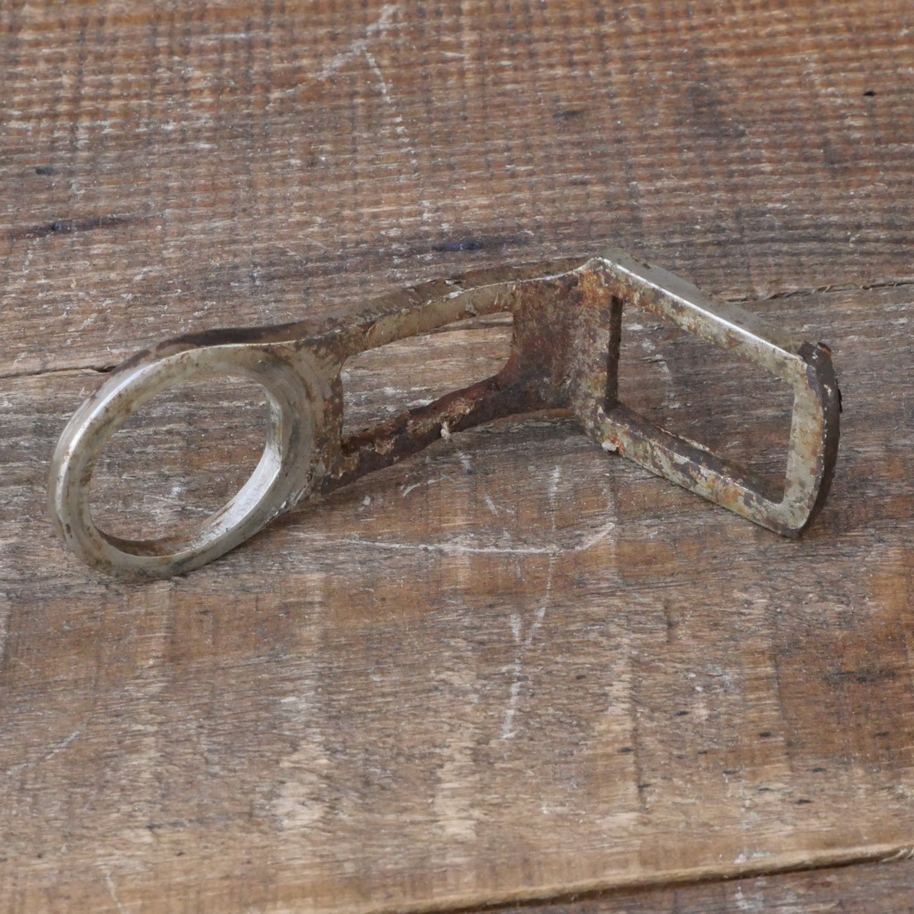 Carbidlaternenhalter/Winkelhalter, vernickelt, orig. 1910er - 20er J., gebr. 