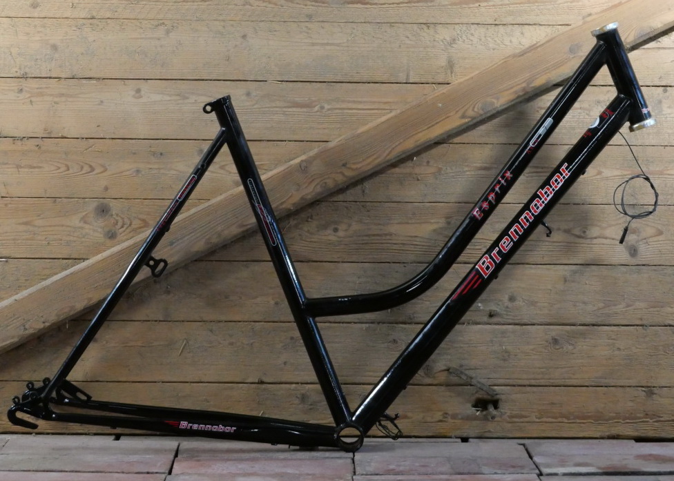 Fahrradrahmen BRENNABOR Esprix Aero7, für Tourenrad, Damen, 28 Zoll, Stahl, 90er J., schwarz, NOS