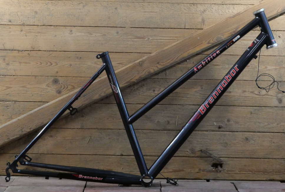 Fahrradrahmen BRENNABOR Ambition Aero24, für Tourenrad, Damen, 28 Zoll, Stahl, 90er J., schwarz, NOS