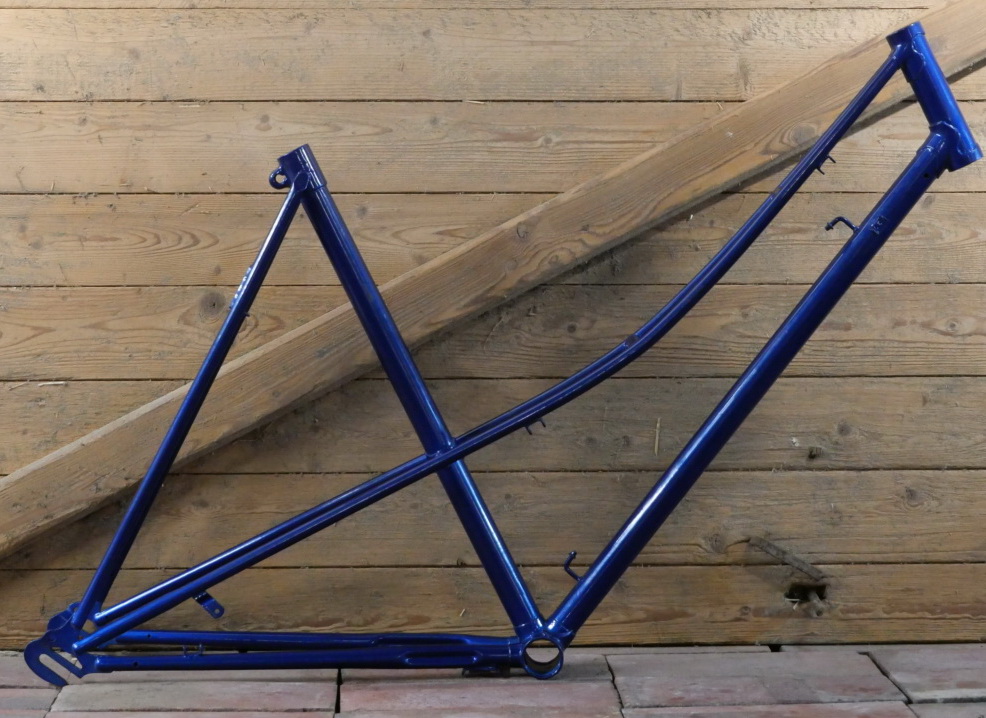 Fahrradrahmen für Tourenrad, Damen, 28 Zoll, Stahl, 80er J., dunkelblau, NOS