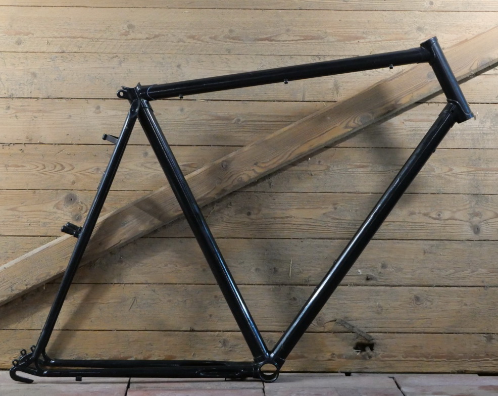 Fahrradrahmen für Treckingrad, Herren, 28 Zoll, Stahl, 90er J., schwarz, NOS