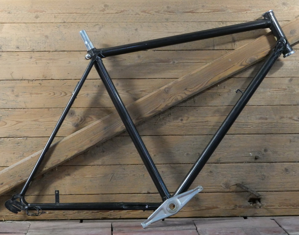 Fahrradrahmen Herrenausführung für Tourenrad, 28 Zoll, 80er/90er J., antrazit-metallic, NOS 