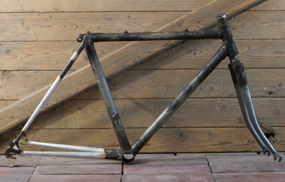 Fahrradrahmen/Frameset BAMBI-RAD, Stahl, Herrenausführung für Ballon-Rennrad 16 Zoll, 50er/60er J. ungefahren! 