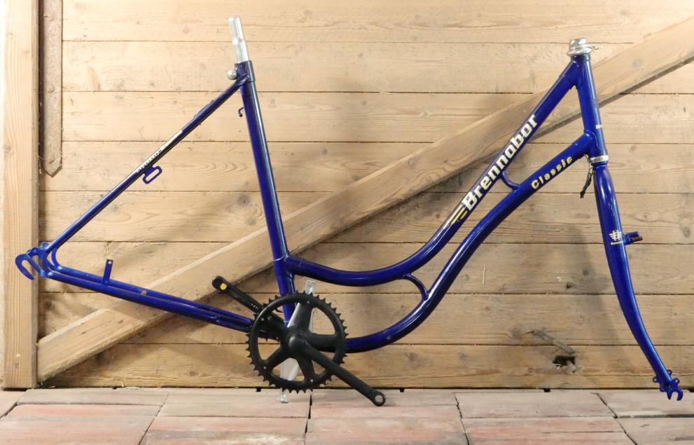 Fahrradrahmen/Frameset BRENNABOR Classic, Stahl, Damen "Schwanenhals" für Tourenrad 28 Zoll, 90er J., NOS 