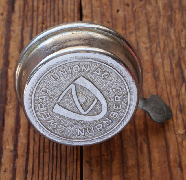 Fahrrad/Moped Klingel ZWEIRAD-UNION/Nürnberg, orig. 1950er/60er Jahre, verchromt, gebr. 