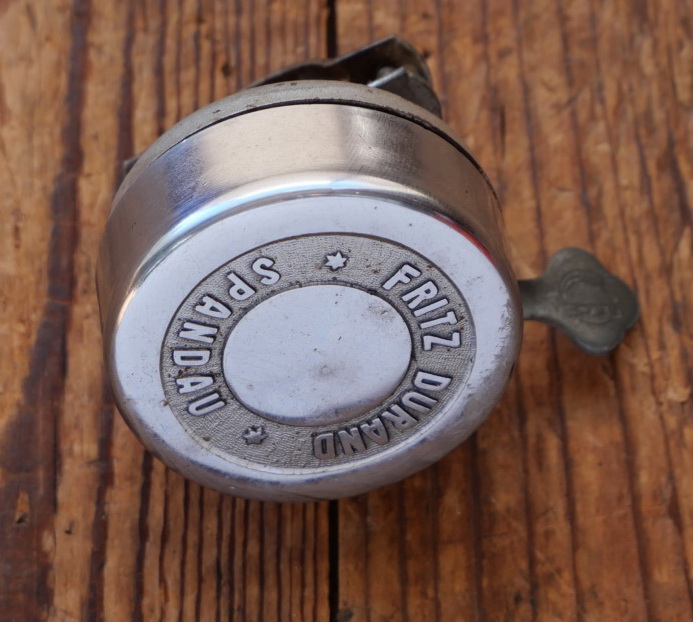 Fahrrad/Moped Klingel FRITZ DURAND/Spandau, orig. 1950er Jahre, verchromt, gebr. 