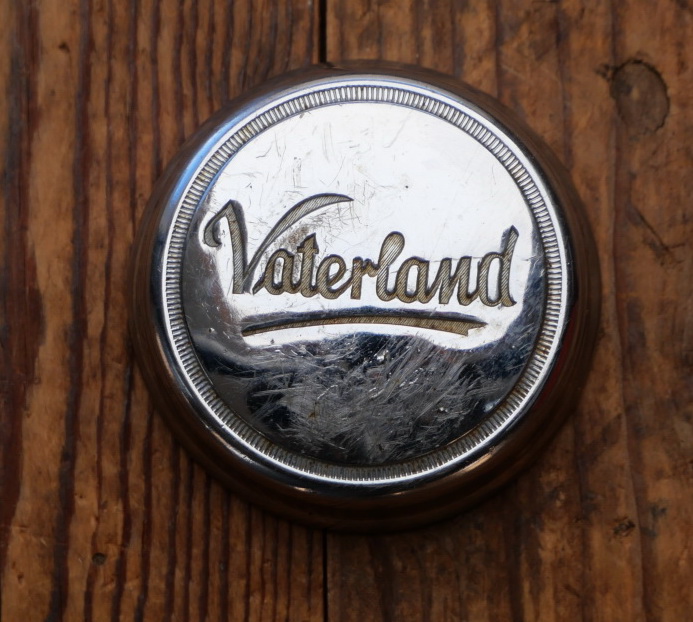 Klingeldeckel VATERLAND orig. 1950er/60er J., verchromt, gebr. 