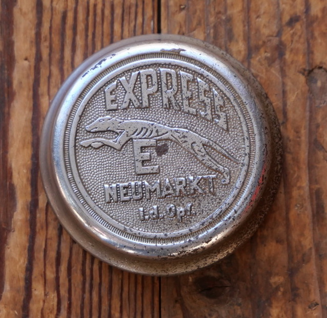 Klingeldeckel EXPRESS orig. 1950er J., verchromt, gebr. 