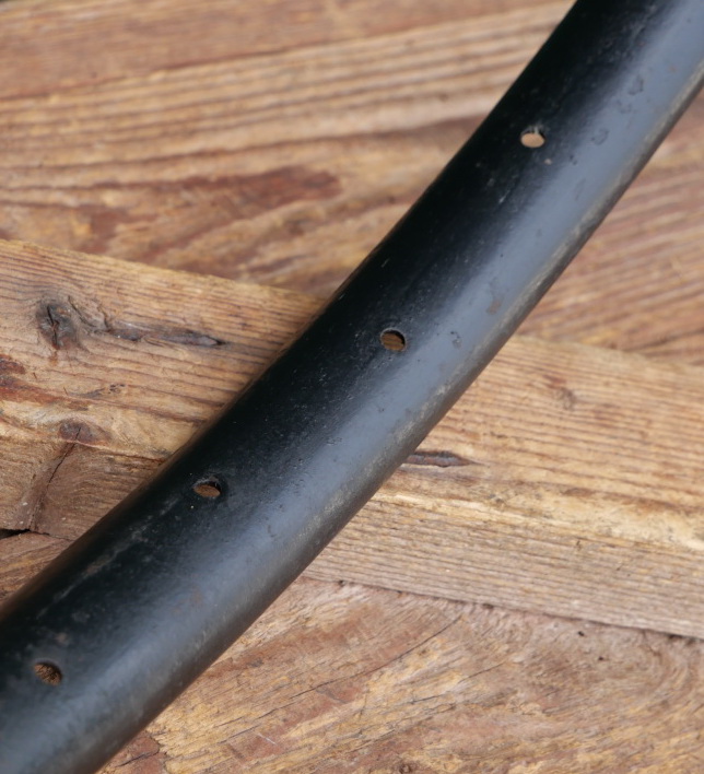 Felge 28 Zoll Außendurchmesser ca. 645 mm, für Wulstbereifung, 10er-50er J., schmale Ausführung, schwarz, gebr. 