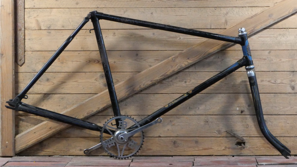 Fahrradrahmen BISMARCK, 26 Zoll, Herrenausführung für Halbballonrad, 50er J., gebr. 