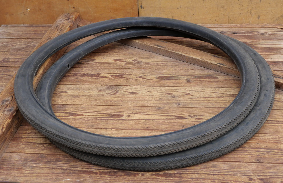 Reifensatz Fahrrad, CONTINENTAL Extra Prima, 26 x 1,70 x 1 1/2, Wulst, 30er-50er Jahre, schwarz, gebr. 