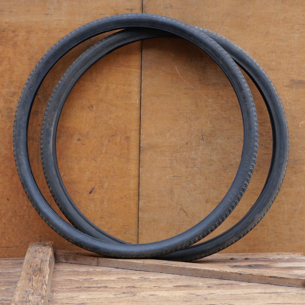 Reifensatz Fahrrad, CONTINENTAL Extra Prima Cord Ballon, Draht, 28 x 1,75 (47-622), original 30er-50er J., gebr. 