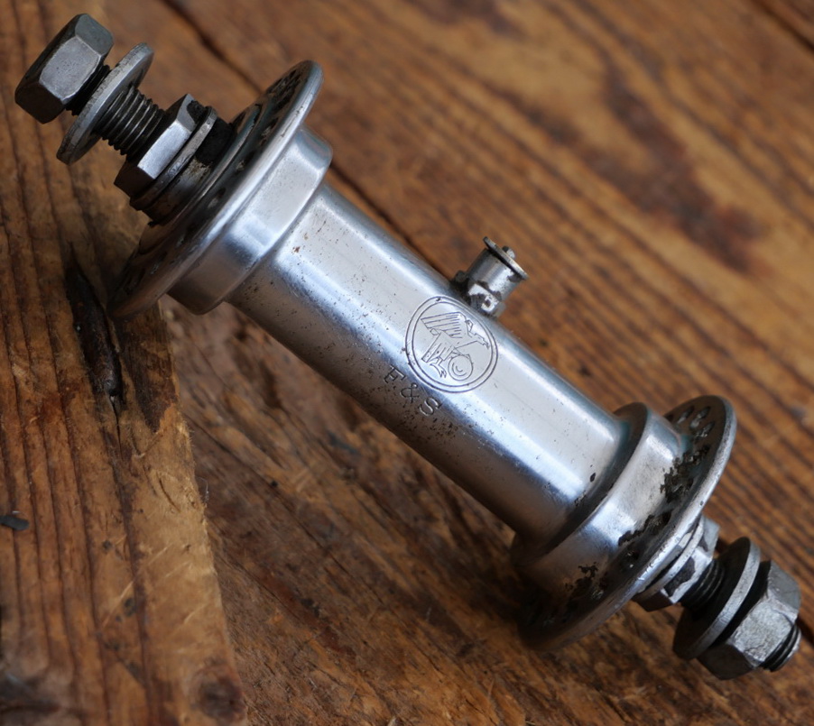 Nabe Vorderrad Fahrrad, F&S, verchromt, 30er J., gebr. 