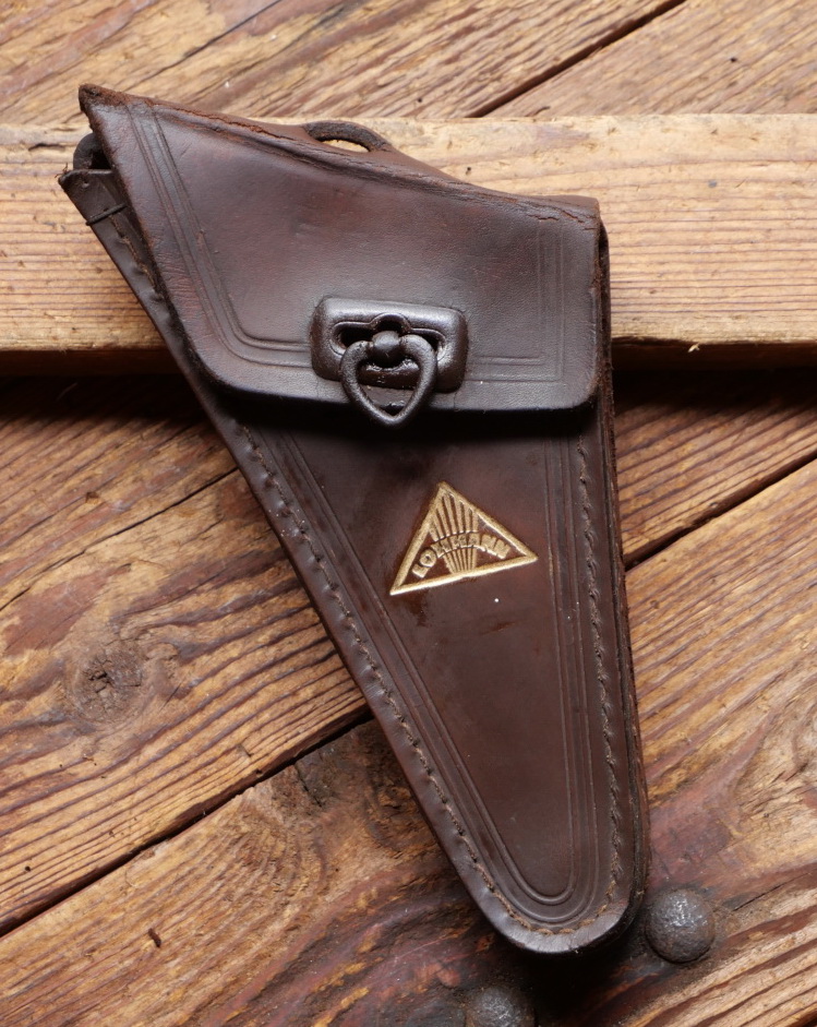 Werkzeugtasche LOHMANN für Damenrad, Echtleder, braun, original 30er - 50er Jahre, gebraucht 
