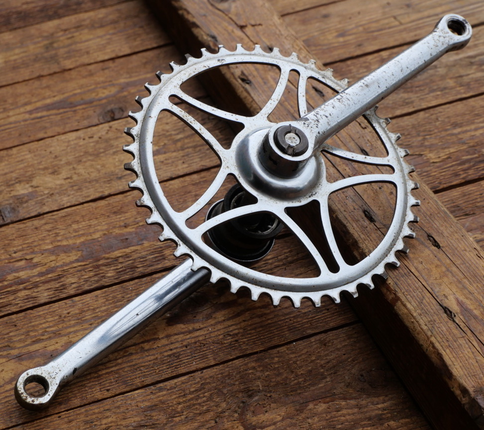 Tretlager RENAK für Tourenrad, orig. DDR 50er/60er Jahre, verchromt, Glockenlager, gebr. 