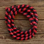 Zierspirale / Bowdenzugummantelung, rot/schwarz, 120cm lang, orig. Altbestand 60/70er J. 