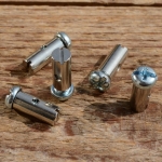 Schraubnippel, D=6.0/2.5mm, L=17mm, Messing vernickelt, FIX Bez. 28 