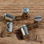 Schraubnippel, D=7.0/2.5mm, L=9mm, Messing vernickelt, FIX Bez. 25 