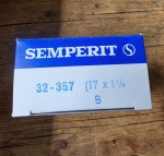 Fahrrad - Schlauch, 17 x 1  1/4 (32-357) , Dunlopventil, orig. Semperit, pass. für Moulton und weitere Falträder 