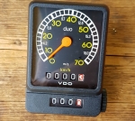 Tachometer "VDO duo", NOS,  rückstellbarer Tages KMZ, schwarz, ca. 65 x 100 mm,  je nach mont. VDO Antreiber  f. 20"-28" passend 