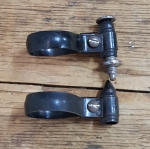 Spitzpumpenhalter, schwarz, mit feststellb. Federklemmung, orig Altbestand 20-50er J., D=27-30mm 