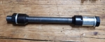 Achse Hinterrad, Rennrad, Sportrad mit Kettenschaltung und Schnellspanner,  L=142,5 mm,  D: 10 mm, incl. Konen u. Kontermuttern     