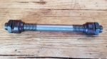 Achse Vorderrad, Rennrad, Sportrad mit Schnellspanner,  L=110 mm,  D: 9 mm, incl. Konen u. Kontermuttern     