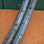 Wulstfelgensatz 26 x 1 ½, 36-loch, Breite 33 mm, blau metallic,  