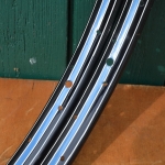 Wulstfelgensatz 26 x 1 ½, 36-loch, Breite 33 mm, schwarz, Linierung blau/weiß, 