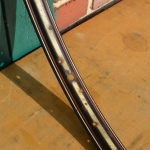 Felge 28 x 1,75 für Drahtbereifung, 36-loch, Breite 35 mm, "NSU-Dekor" 