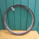 Wulstfelgensatz 28 x 1,5, Linierung rot/weiß, 36-loch, Breite ca. 32 mm, NOS 