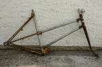 Fahrradrahmen "GR Gnome Rhome" Frankreich,rarer Hilfsmotor-Rahmen,  orig. 40/50er J 