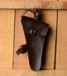 Werkzeugtasche "Apeso", Leder braun, Höhe 20 cm, Breite 10,5 cm, orig. 50er Jahre 