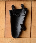 Werkzeugtasche, Lefa schwarz, Höhe 17 cm, Breite 11 cm, NOS 30-40er Jahre 