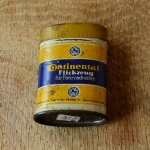 Flickzeug Blechdose "CONTINENTAL" orig. 30er Jahre, 61 x 41 x 19 mm, ohne Inhalt 