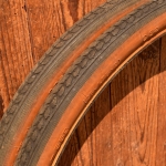 Paar Reifen Fahrrad, CONTINENTAL, 26 x 1,75 x 2 (47-559), C 82, 60/70er J., braunwand, gebraucht gem. Bildern  